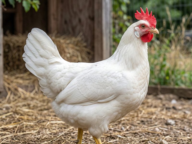 Gallina Leghorn Blanca